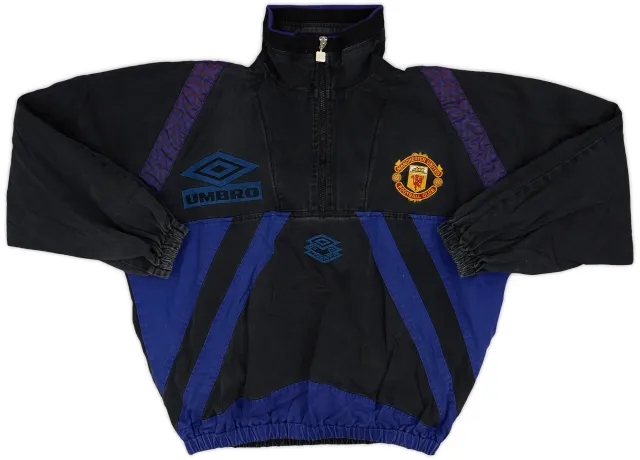 1996-97 Manchester United Umbro 1/4 Zip Drill Top - 6/10 - (M)