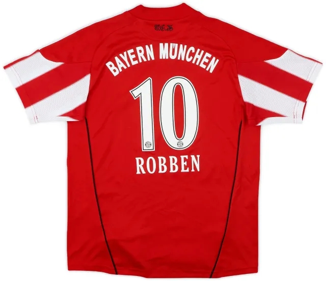 adidas 2010-11 Bayern Munich Home Shirt Robben #10 - 8/10 - (M.Boys)