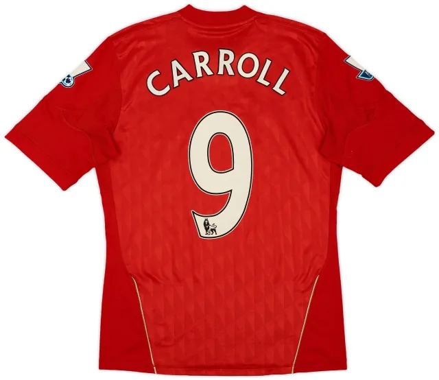 adidas 2010-12 Liverpool Home Shirt Carroll #9 - 6/10 - (S)