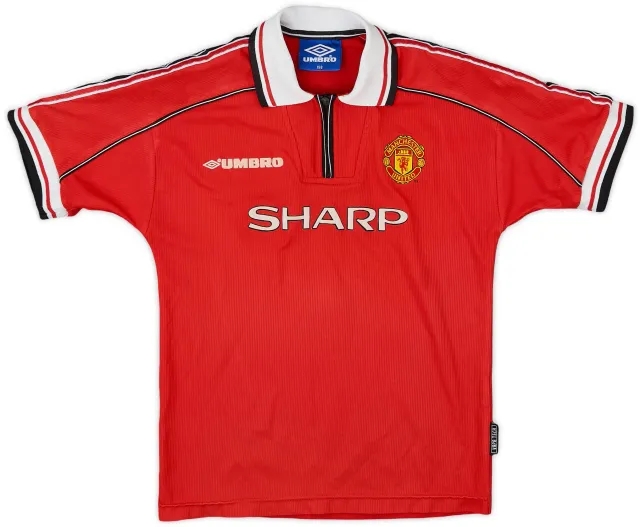 Umbro 1998-00 Manchester United Home Shirt - 5/10 - (L.Boys)