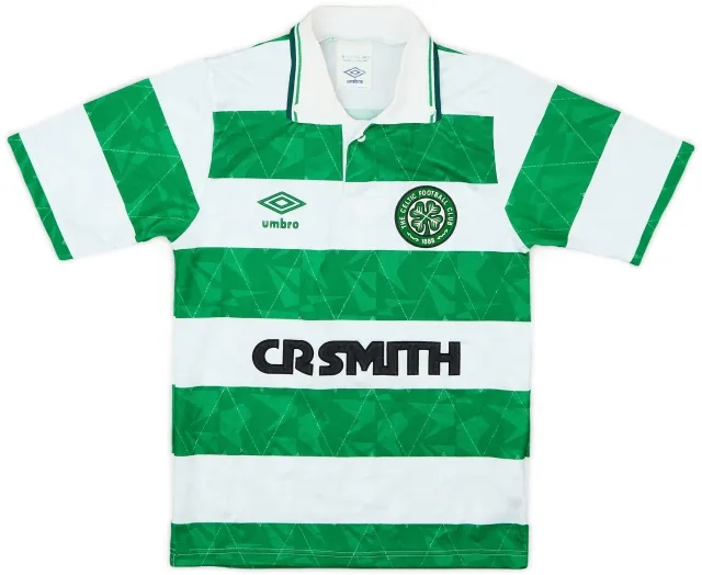 Umbro 1989-91 Celtic Home Shirt - 8/10 - (7-8 Years)