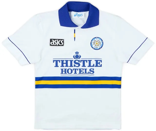 Asics 1993-95 Leeds United Home Shirt - 8/10 - (M.Boys)
