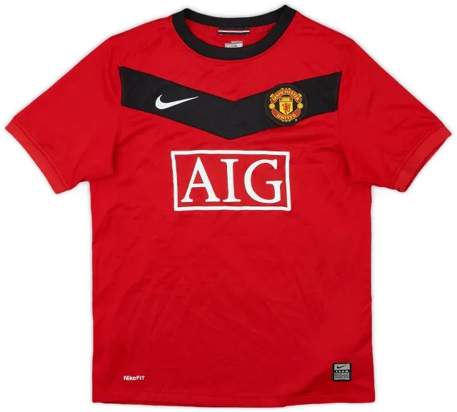 Nike 2009-10 Manchester United Home Shirt - 7/10 - (M.Boys)