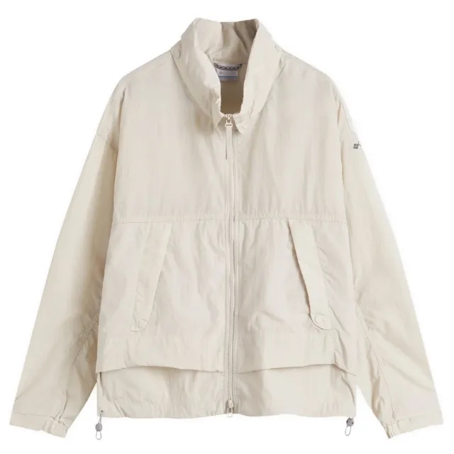 Columbia Women's Paracutie II Hooded Windbreaker - Dark Stone - XS - Cream