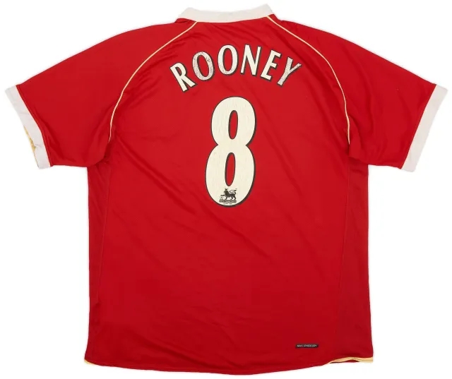 Nike 2006-07 Manchester United Home Shirt Rooney #8 - 4/10 - (M)