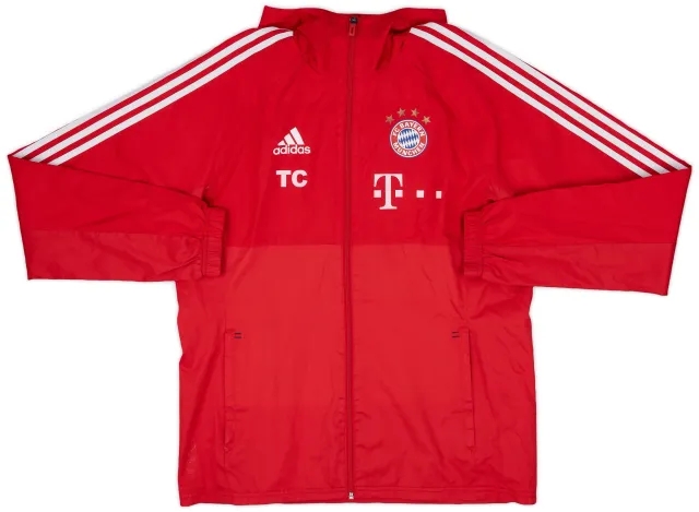 2017-18 Bayern Munich Staff Issue adidas Hooded Rain Jacket TC - 7/10 - (M)