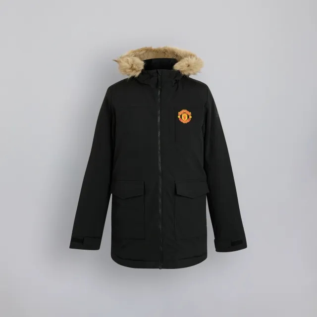 Manchester United x adidas Hooded Parker Jacket Black