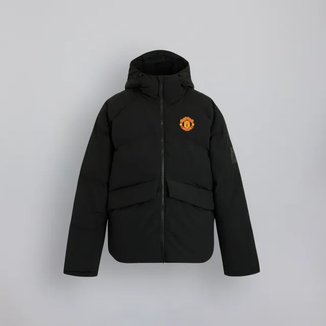 Manchester United x adidas Big Baffle Down Jacket Black