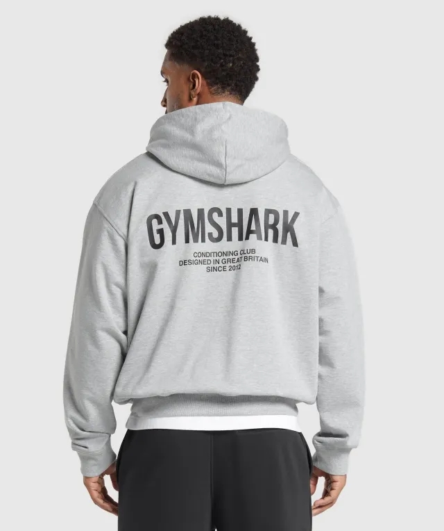 Gymshark Conditioning Club Hoodie - Light Grey Core Marl