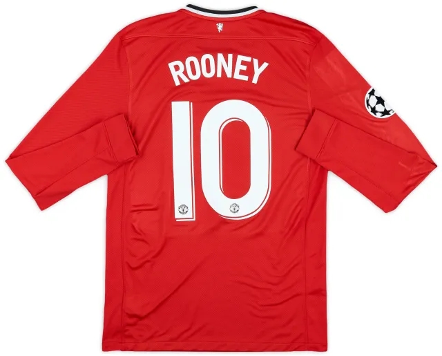 Nike 2011-12 Manchester United Home L/S Shirt Rooney #10 - 6/10 - (M)