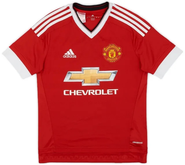 adidas 2015-16 Manchester United Home Shirt - 8/10 - (L.Boys)