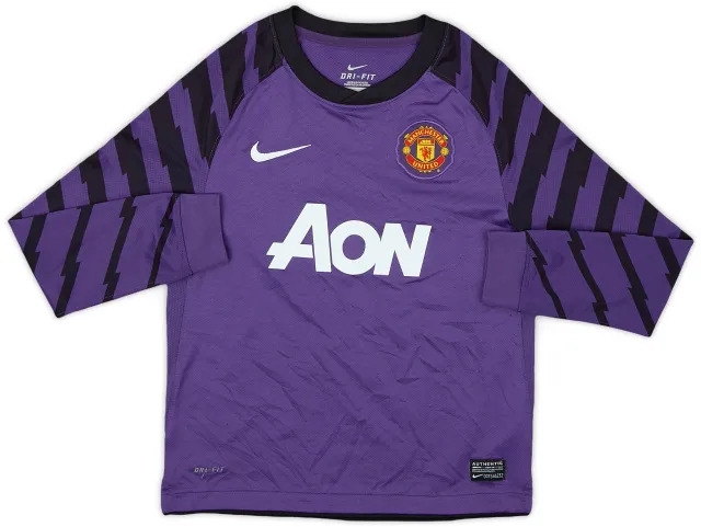 Nike 2010-11 Manchester United Purple GK Shirt - 9/10 - (S.Boys)