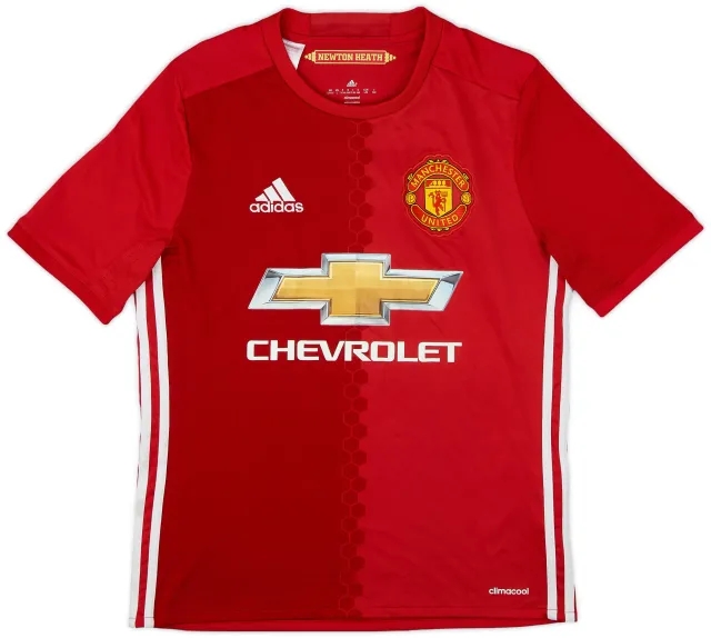 adidas 2016-17 Manchester United Home Shirt - 8/10 - (L.Boys)