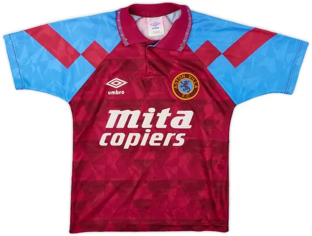 Umbro 1990-92 Aston Villa Home Shirt - 8/10 - (S.Boys)