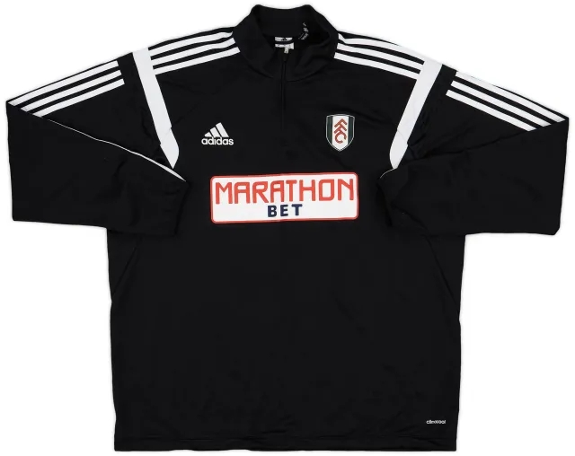 2014-15 Fulham adidas 1/4 Zip Drill Top - 9/10 - (XXL)
