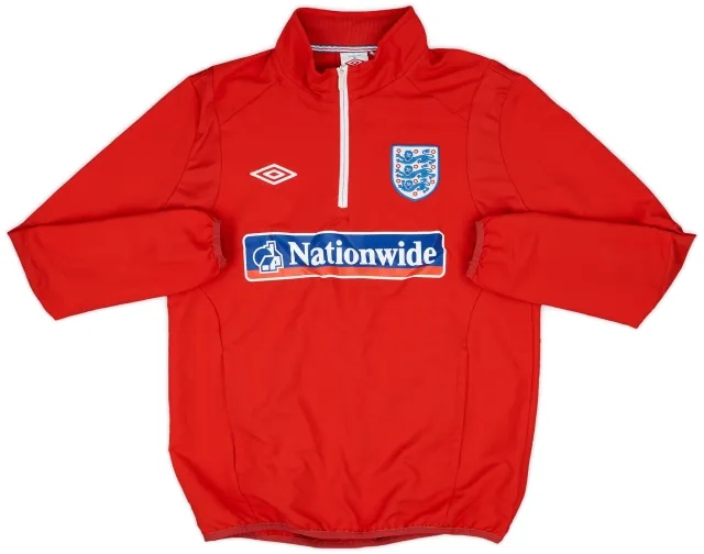 2010-11 England Umbro 1/4 Zip Drill Top - 9/10 - (M)