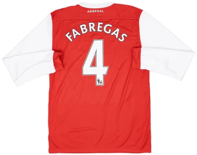 Nike 2010-11 Arsenal Home L/S Shirt Fabregas #4 - 5/10 - (M)