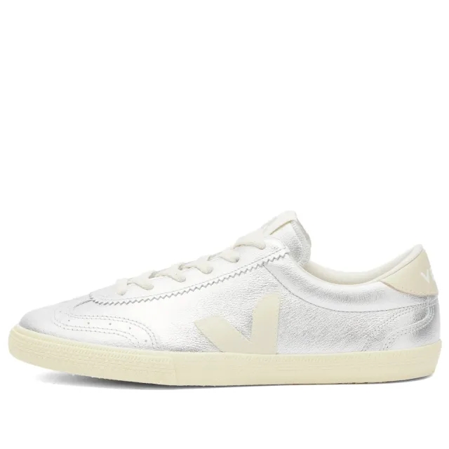 VEJA Women's Volley Leather Trainers - Silver Pierre -  Size: UK 8