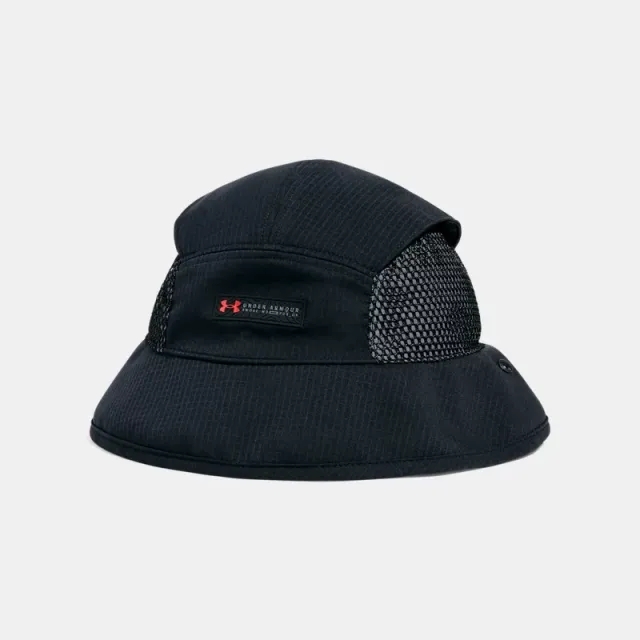 Men's  Under Armour  Summit UPF Bucket Hat Black / Black / Red OSFM