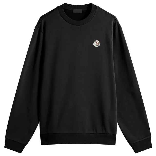 Moncler Men's Logo Cotton Sweatshirt Black