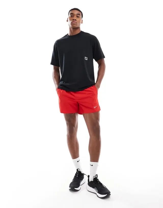 Nike Running Dri-Fit 5 Inch Shorts In Red