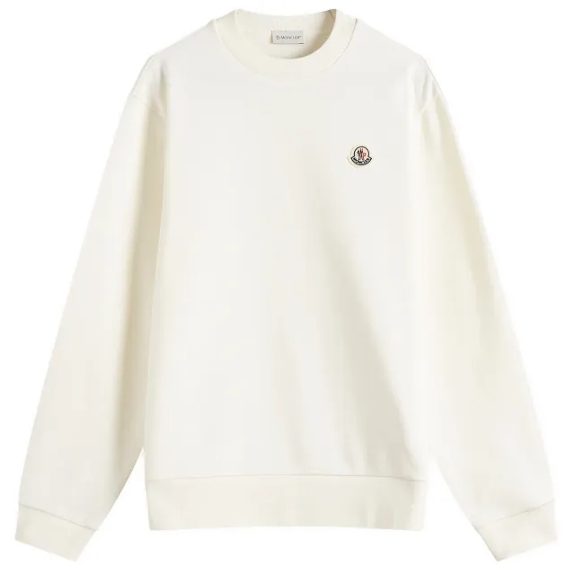 Moncler Men's Logo Cotton Sweatshirt White