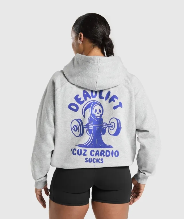 Gymshark Lifting Club Oversized Sweatshirt - Light Grey Core Marl