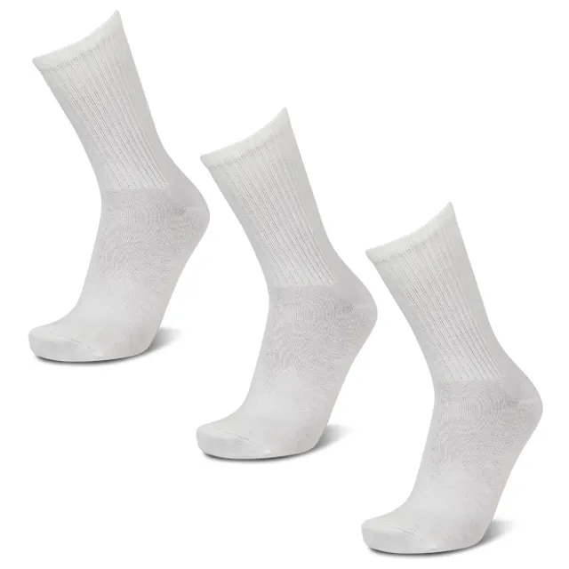 Adidas Mid Cut Crew 3 Pack Unisex Socks - White