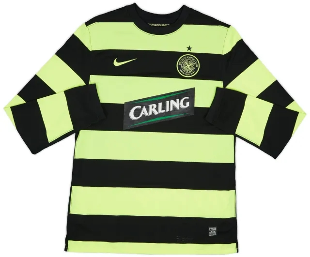 Nike 2009-11 Celtic Player Issue Away L/S Shirt - 7/10 - (L)