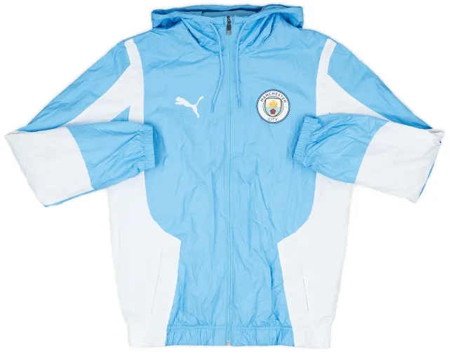 2023-24 Manchester City Nike Hooded Rain Jacket - 9/10 - (S)