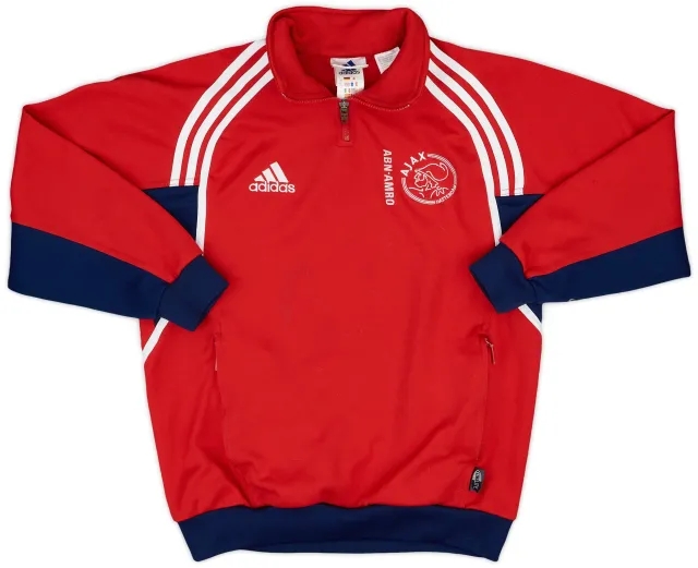 2000-01 Ajax adidas 1/4 Zip Sweat Top - 7/10 - (L.Boys)
