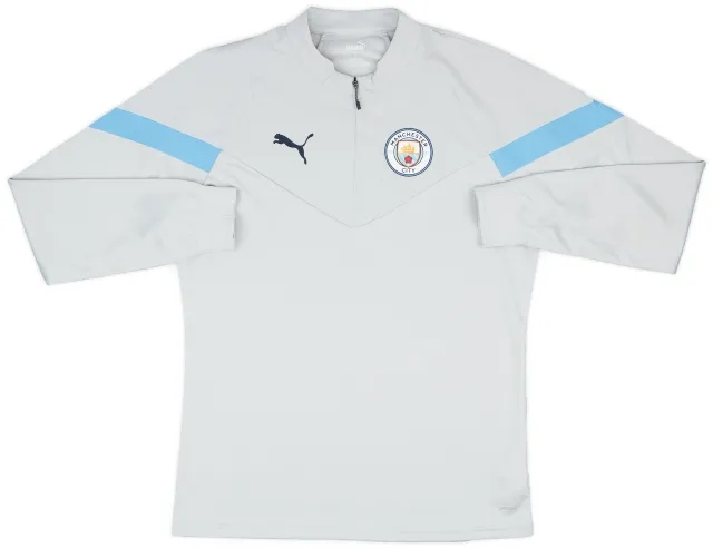 2022-23 Manchester City Puma 1/4 Zip Drill Top - 9/10 - (L)