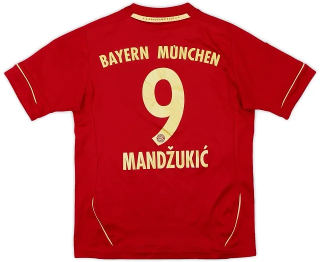 adidas 2011-13 Bayern Munich Home Shirt Mandzukic #9 - 6/10 - (S.Boys)