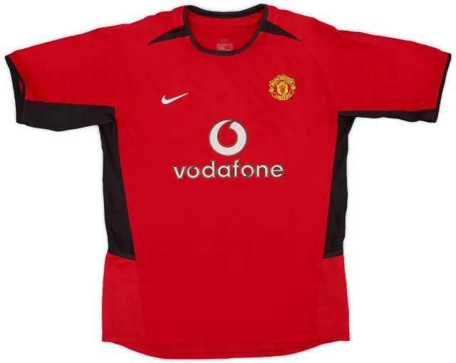 Nike 2002-04 Manchester United Home Shirt - 9/10 - (L.Boys)