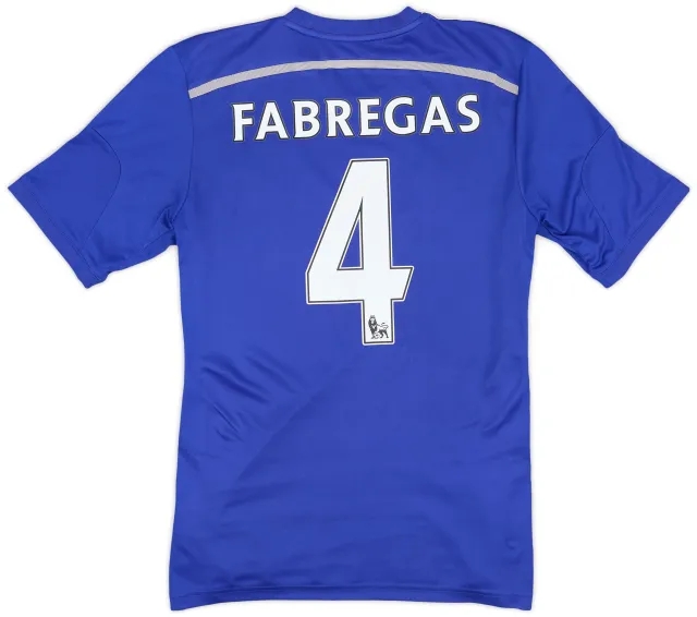adidas 2014-15 Chelsea Home Shirt Fabregas #4 - 7/10 - (M)