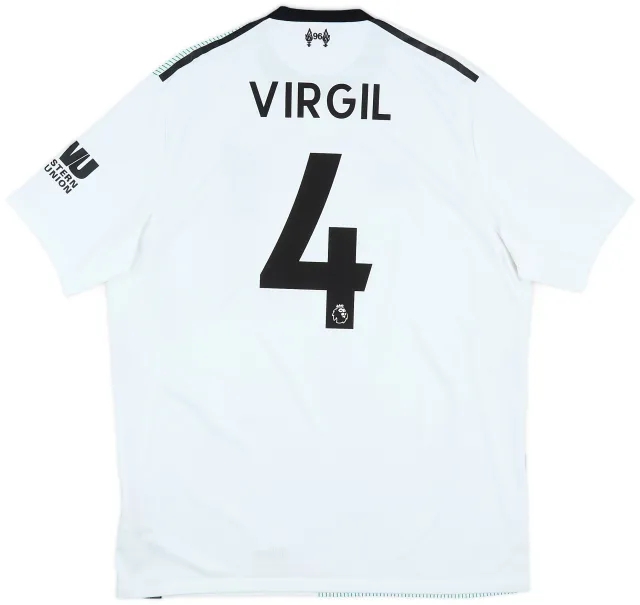 NewBalance 2017-18 Liverpool Away Shirt Virgil #4 - 7/10 - (L)