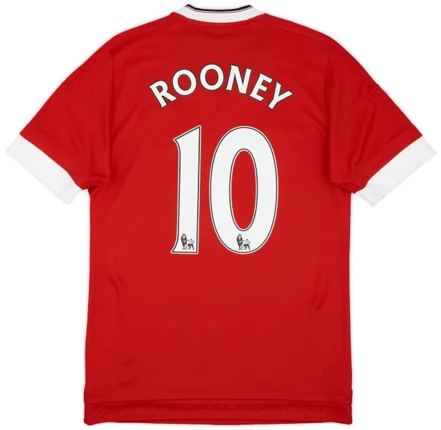 adidas 2015-16 Manchester United Home Shirt Rooney #10 (S)