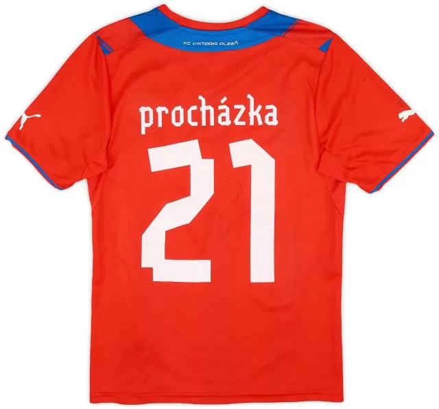 Puma 2013-14 Viktoria Plzen Signed Home Shirt Prochazka #21 - 6/10 - (S)