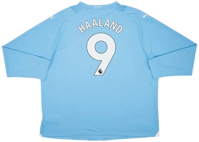 Puma 2023-24 Manchester City Home L/S Shirt Haaland #9 (3XL)