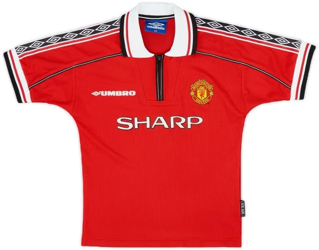 Umbro 1998-00 Manchester United Home Shirt - 8/10 - (S.Boys)