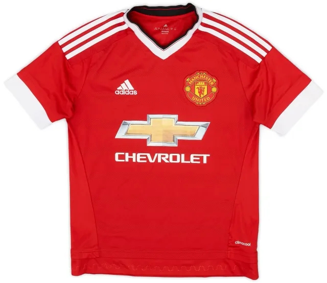 adidas 2015-16 Manchester United Home Shirt - 8/10 - (L.Boys)