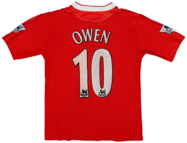 Reebok 2002-04 Liverpool Home Shirt Owen #10 - 5/10 - (L.Boys)