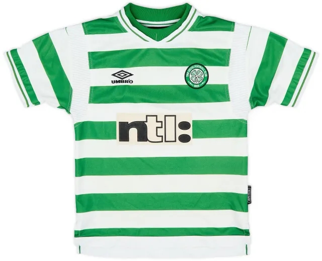 Umbro 1999-01 Celtic Home Shirt - 6/10 - (M.Boys)