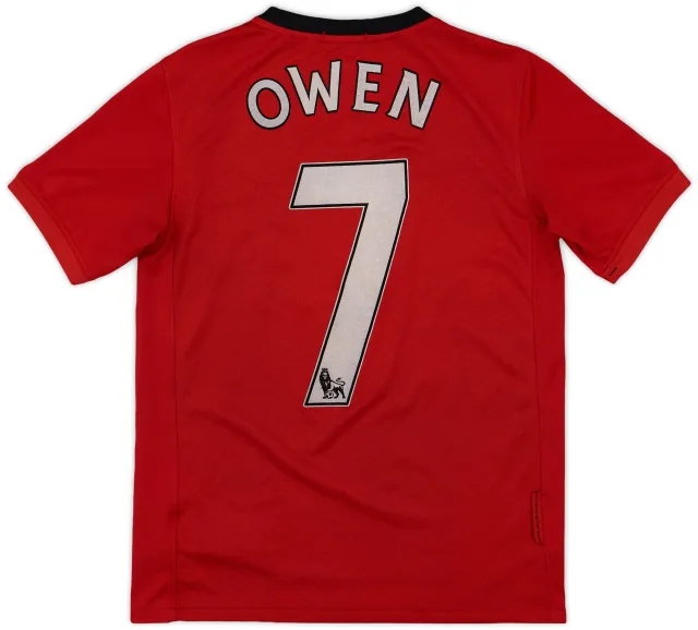 Nike 2009-10 Manchester United Home Shirt Owen #7 - 6/10 - (L.Boys)