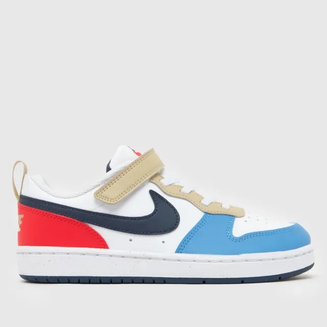 Nike Court Borough Low Recraft Boys Junior in White Multi
