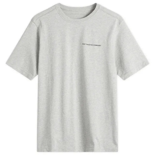 Pop Trading Company Men's Reflective Logo T-Shirt Grey Heather