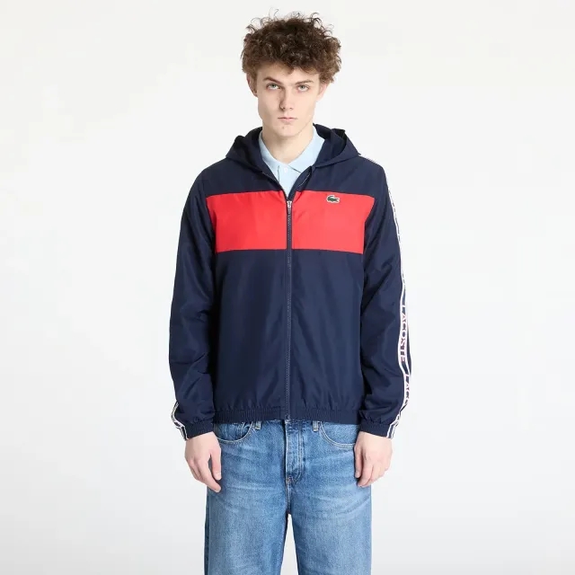 Jacket Lacoste Diamond Weave Jacket Navy Blue/ Grenadine M