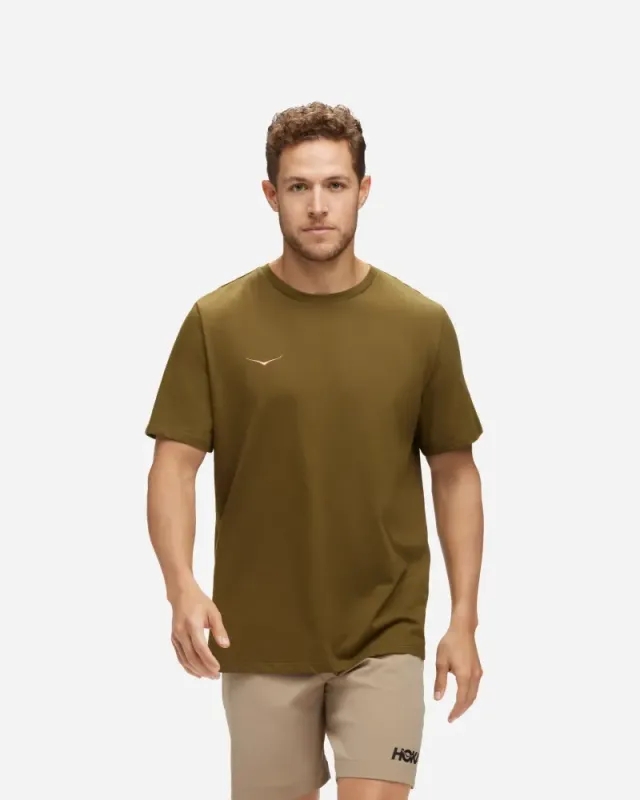Hoka One One HOKA Men's Graphic SS T-Shirt in Dark Olive