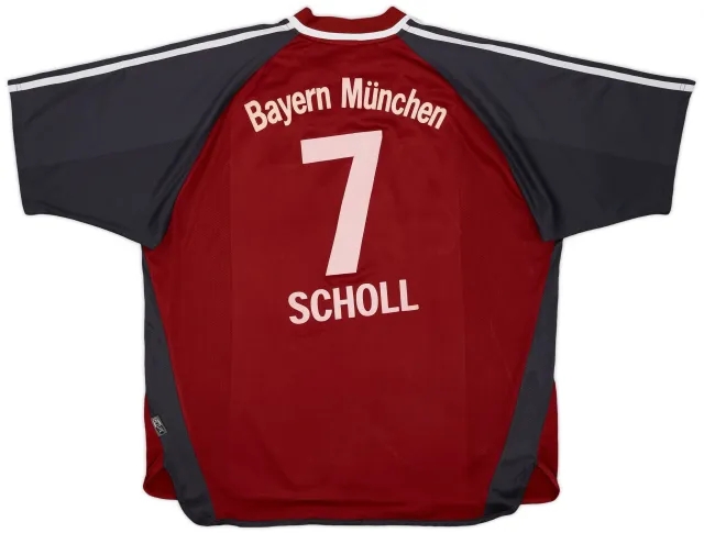 adidas 2001-02 Bayern Munich Home Shirt Scholl #7 - 7/10 - (XL)