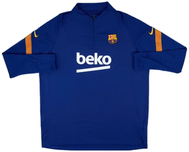 2020-21 Barcelona Nike 1/4 Zip Training Top - 9/10 - (XXL)